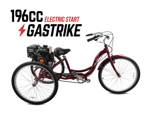 196cc Motorized Gas Tricycle - Electric Start - Gasbike.net