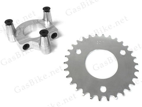 30 TOOTH CNC SPROCKET & ADAPTER ASSEMBLY - Gasbike.net