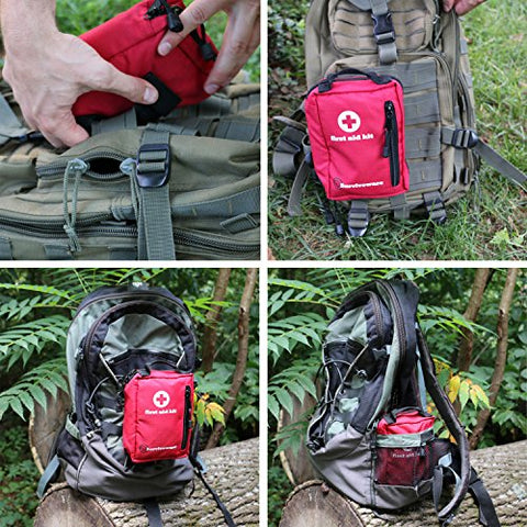 Small First Aid Kit for Hiking, Backpacking, Camping, Travel, Car & Cycling. With Waterproof Laminate Bags You Protect Your Supplies! Be Prepared For All Outdoor Adventures or at Home & Work - Gasbike.net