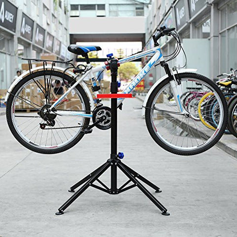 MVPOWER Pro Mechanic Bike Repair Stand Adjustable Height Bicycle Maintenance Rack Workstand With Tool Tray, Telescopic Arm Cycle - Gasbike.net