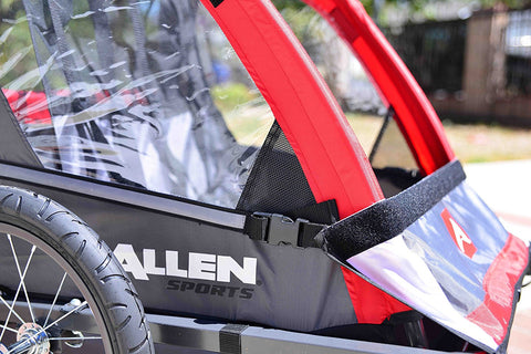 Allen Sports Deluxe 2-Child Steel Bicycle Trailer, Red - Gasbike.net