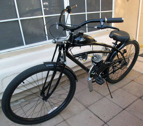 Silver Slant 66cc/80cc Motorized Bicycle - Gasbike.net